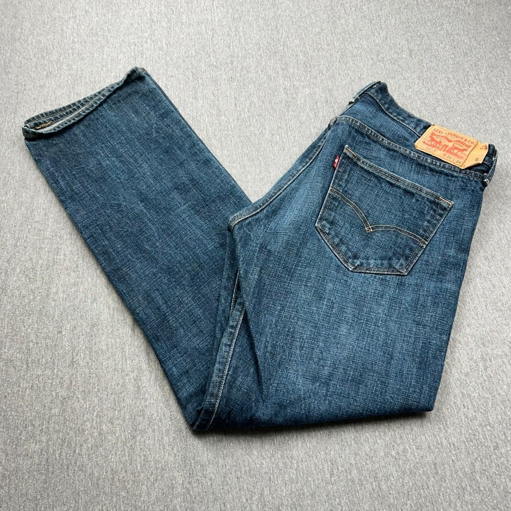 Levi‎ 501XX Straight Leg Jeans Mens 36x34 Fits 34x32 Button Fly Blue Denim Pants
